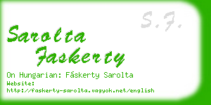 sarolta faskerty business card